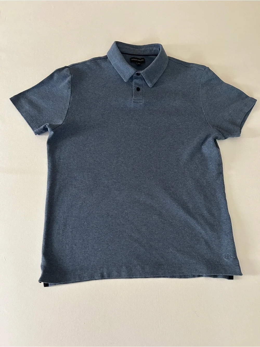 Banana Republic Men's Heather Slate Blue Polo